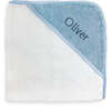 Personalized Baby Hooded Towel, Blue - Bath Towels - 1 - thumbnail