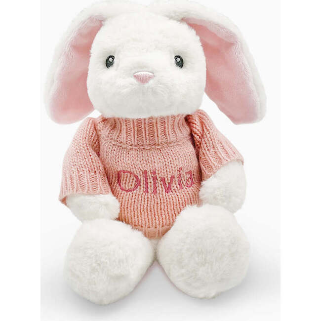 Personalized Baby Bunny with Jumper, Pink
