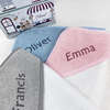 Personalized Baby Hooded Towel, Blue - Bath Towels - 2