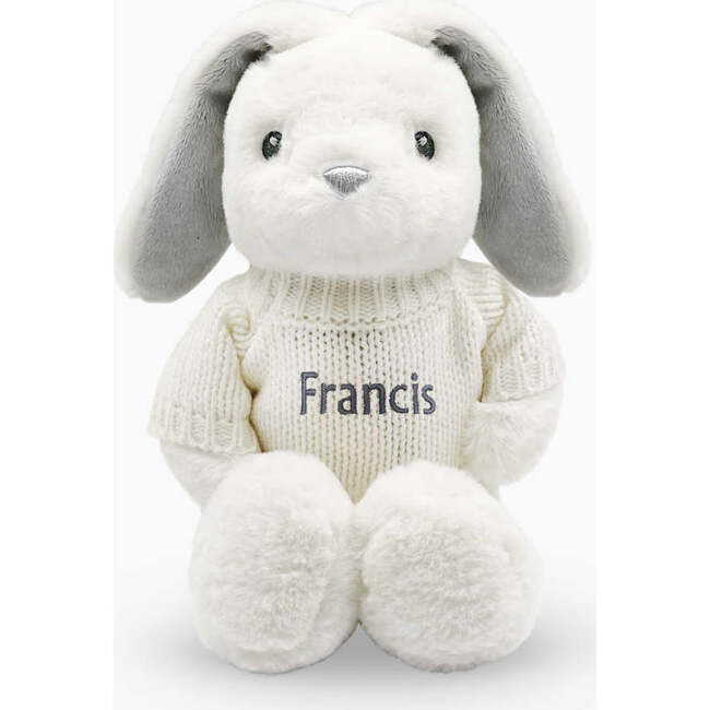 Personalized Baby Bunny with Jumper, Grey