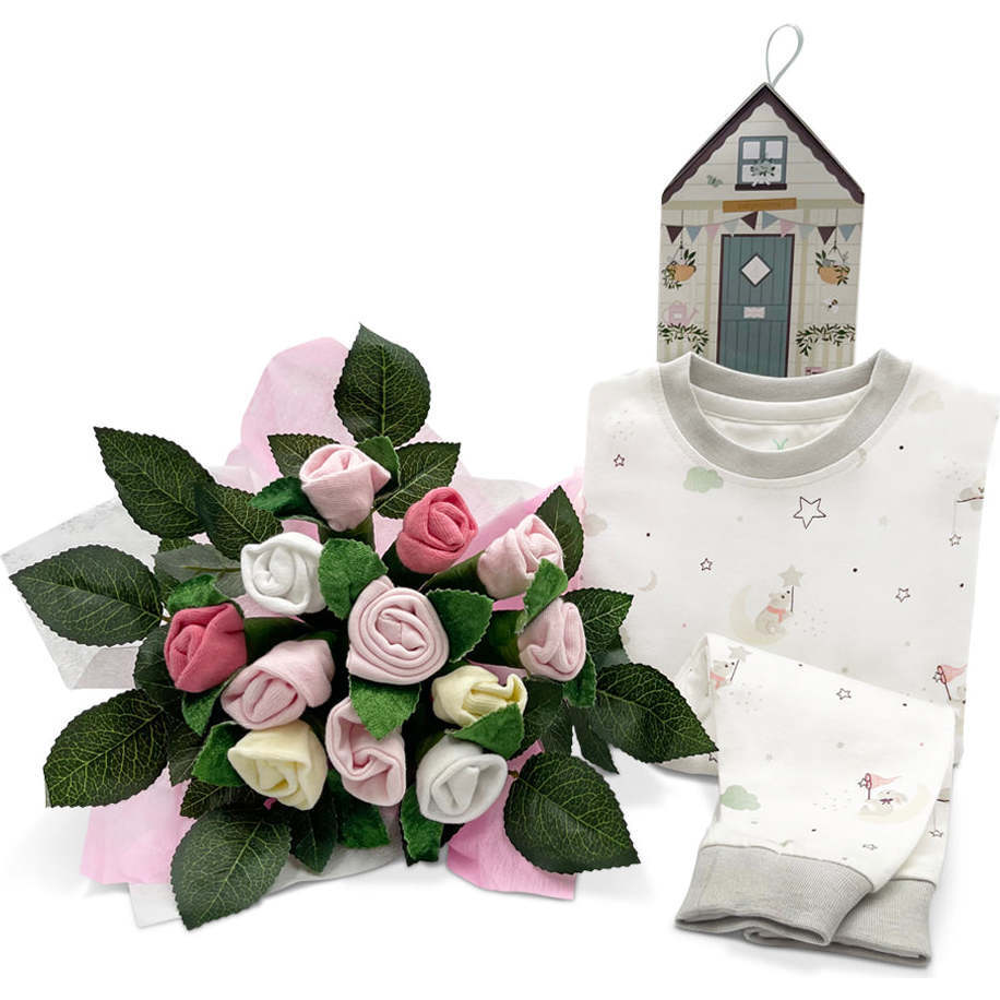 Little Love Pajamas & Welcome Posy, Pink - Mixed Apparel Set - 1