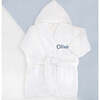 Little Bunny Sleepy Time Hamper, Blue, 0-12 Months with White Personalized Bathrobe - Mixed Apparel Set - 5