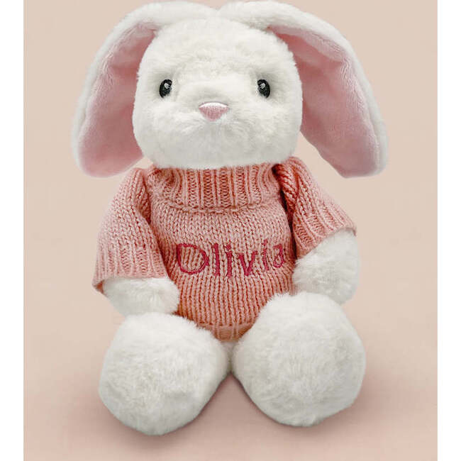 Hand Tied Baby Clothes Bouquet and Personalized Bunny, Pink - Mixed Apparel Set - 2