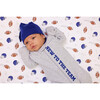 Football Fan Cotton Crib Sheet, White - Crib Sheets - 2