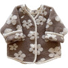 Teddy Jacket, Floral Beige - Jackets - 1 - thumbnail