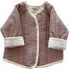 Quilted Jacket, Chestnut Stripes - Jackets - 1 - thumbnail