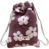 Teddy Drawstring Backpack, Floral Rose - Backpacks - 1 - thumbnail