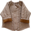 Quilted Jacket, Caramel Stripes - Jackets - 1 - thumbnail