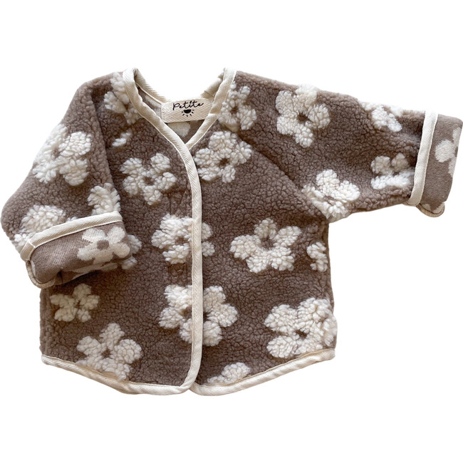 Teddy Jacket, Floral Beige - Jackets - 2