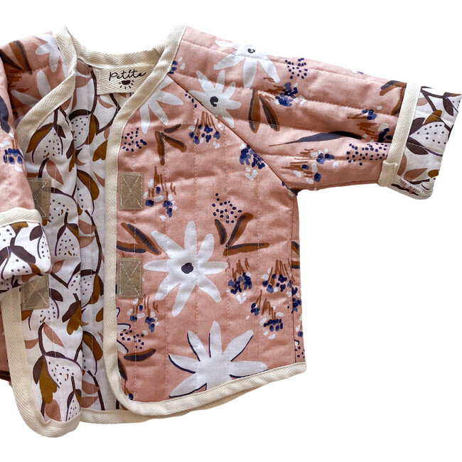 Quilted Jacket, Floral Rose - Jackets - 2