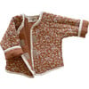 Quilted Jacket, Caramel Floral - Jackets - 2