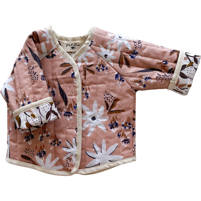 Quilted Jacket, Floral Rose - Jackets - 3
