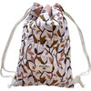 Cotton Drawstring Backpack, Floral Ivory - Backpacks - 1 - thumbnail