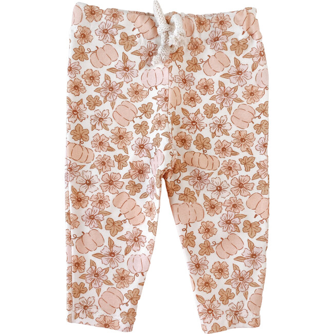 Baby Leggings, Floral Pumpkins - Leggings - 2