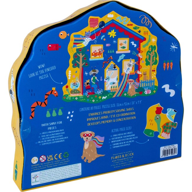 Pets 80pc "Pet House" Shaped Jigsaw with Shaped Box - Puzzles - 3