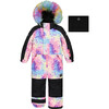 Rainbow Print One-Piece Snowsuit, Multicolors - Snowsuits - 1 - thumbnail
