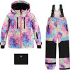 Rainbow Print 2-Piece Snowsuit, Multicolors - Snowsuits - 1 - thumbnail