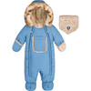 One-Piece Baby Snowsuit, Indigo Blue - Snowsuits - 1 - thumbnail
