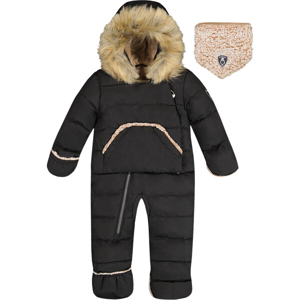 OnePiece Baby Car Seat Snowsuit, Midnight Black Deux par Deux Outerwear