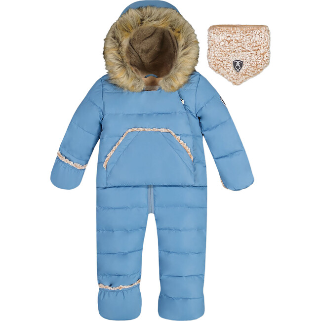 One-Piece Baby Car Seat Snowsuit, Indigo Blue