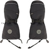 Mittens With Straps, Black - Gloves - 1 - thumbnail