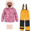 Little Cat Print 2-Piece Snowsuit, Golden Oak - Snowsuits - 1 - thumbnail