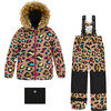 Leopard Print 2-Piece Snowsuit, Multicolors - Snowsuits - 1 - thumbnail