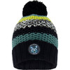 Knit Hat, Black & Deep Yellow - Hats - 1 - thumbnail