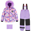 Cloud Unicorn Print 2-Piece Snowsuit, Lavender - Snowsuits - 1 - thumbnail