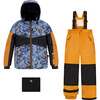 Cartography Print 2-Piece Snowsuit, Orange - Snowsuits - 1 - thumbnail