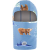 Bear Print Balaclava, Blue - Hats - 1 - thumbnail