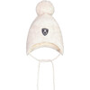 Baby Peruvian Knit Hat, Champagne White - Hats - 1 - thumbnail