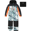 Deep Forest Print One-Piece Snowsuit, Black - Snowsuits - 1 - thumbnail