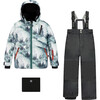 Deep Forest Print 2-Piece Snowsuit, Black - Snowsuits - 1 - thumbnail
