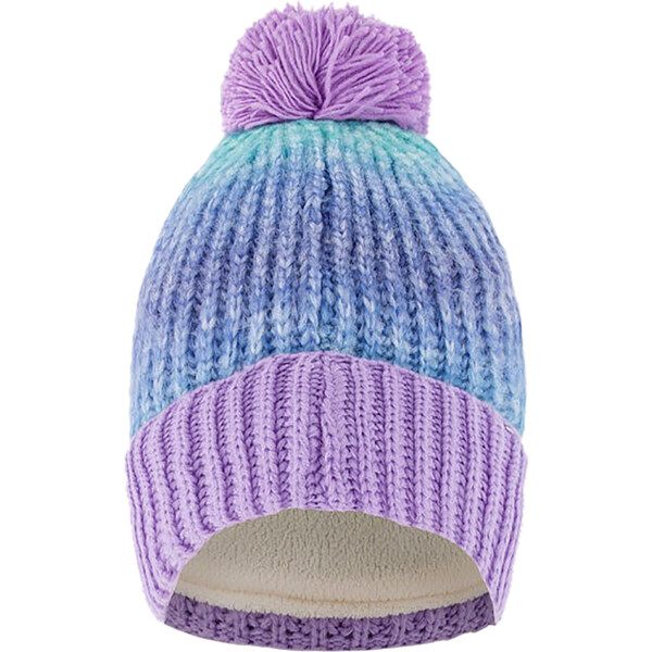 Acrylic Knit Hat, Green & Purple - Deux par Deux Hats, Scarves & Gloves ...