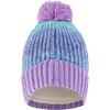 Acrylic Knit Hat, Green & Purple - Hats - 1 - thumbnail