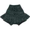 Skating Pond Knit Pleated Mini Yoke Skirt, Camp Green - Skirts - 1 - thumbnail