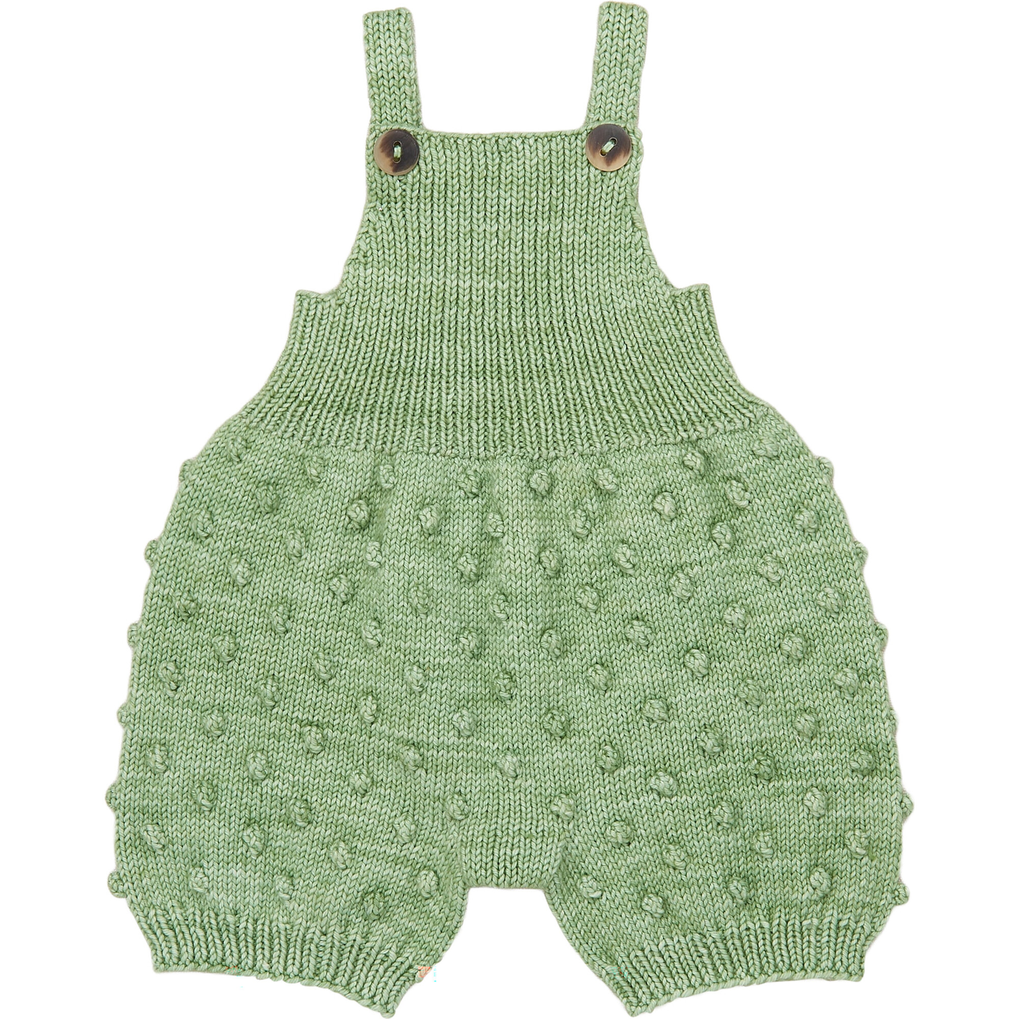 Popcorn Knit Ribbed Yoke Romper, Mojave - Misha & Puff Pants