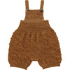 Popcorn Knit Ribbed Yoke Romper, Acorn - Rompers - 1 - thumbnail