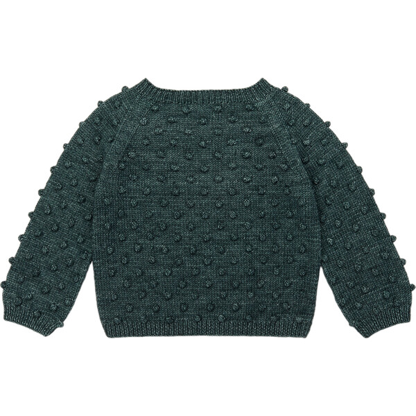 Popcorn Knit Long Sleeve Sweater, Camp Green - Misha & Puff ...