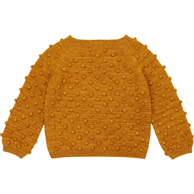 Popcorn Knit Long Sleeve Sweater, Marigold