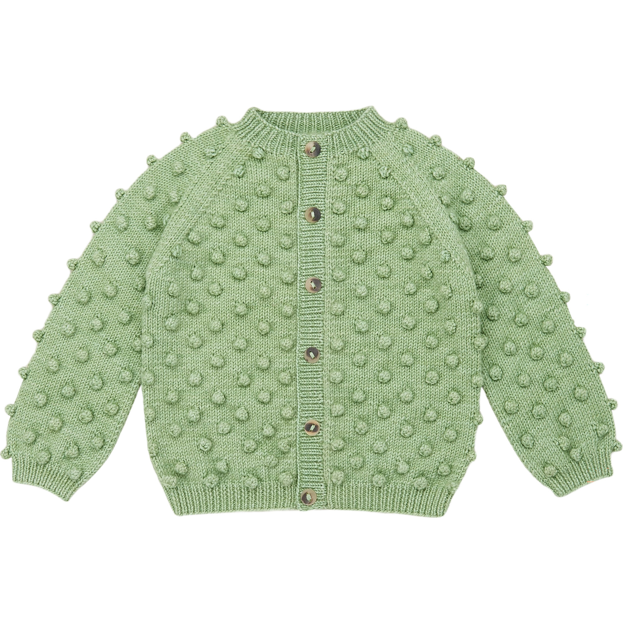 Popcorn Knit Buttoned Cardigan, Mojave - Misha & Puff Sweaters 