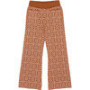 Izzy Vintage Grid Wide-Leg Pant, Acorn - Pants - 1 - thumbnail