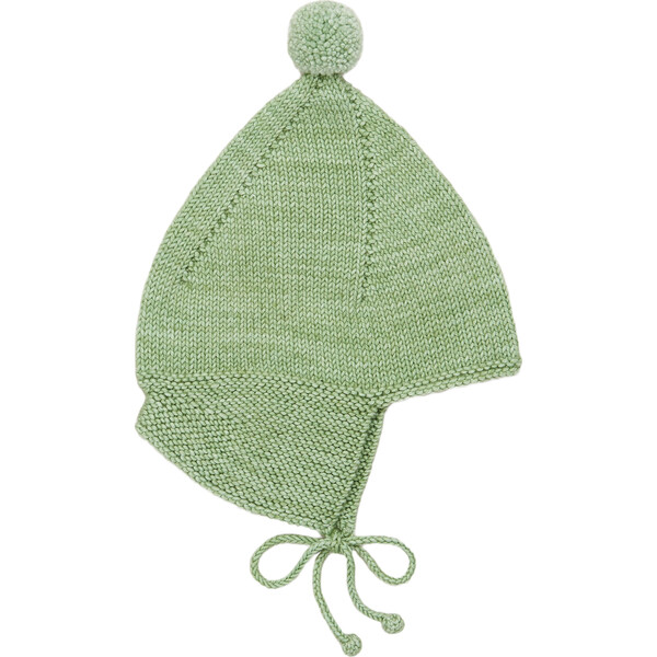 Pointy Peak Knit Pom Pom Tie-Neck Hat, Mojave - Misha