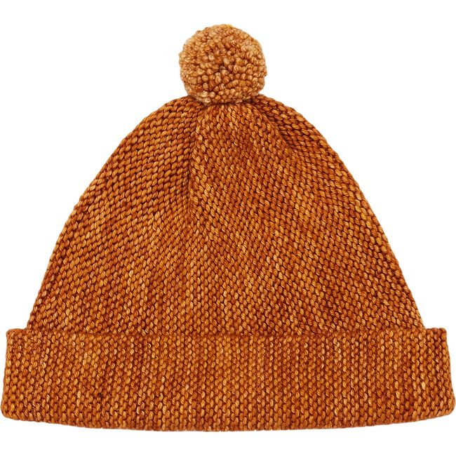 Garter Knit Pom Pom Hat, Fox
