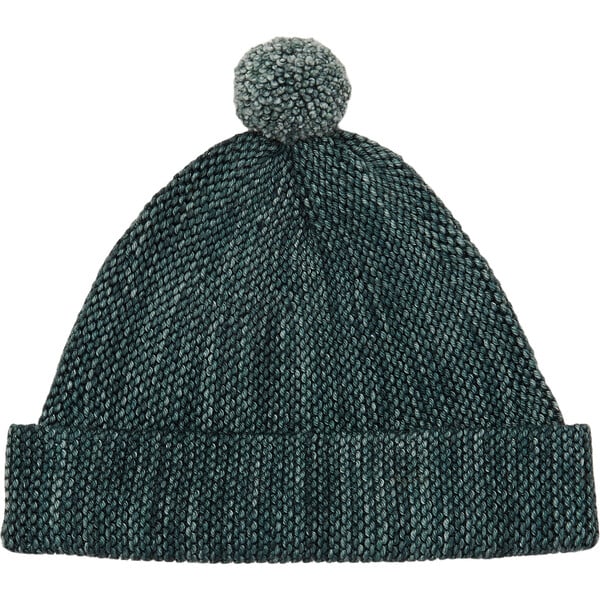 Garter Knit Pom Pom Hat, Camp Green - Misha & Puff Hats, Scarves 