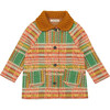 Boiled Wool Knit Kitchen Plaid Coat, Bottle Green - Jackets - 1 - thumbnail