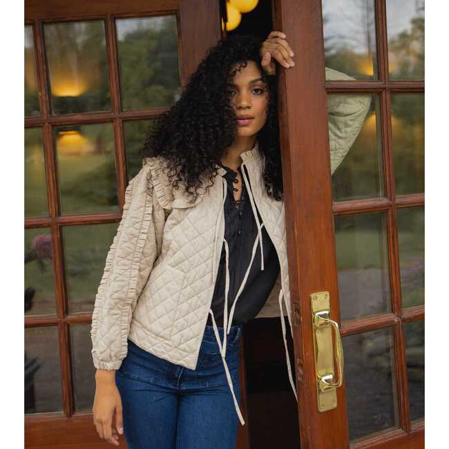 Women's Frida Jacket, Oatmeal - Cleobella Dresses | Maisonette