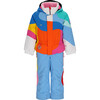 Swirliana Regular Hooded Puffer Suit, White - Snowsuits - 1 - thumbnail