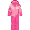 Swirliana Regular Hooded Puffer Suit, Azalea - Snowsuits - 1 - thumbnail